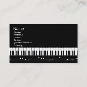 Pianotoetsenbord Visitekaartje