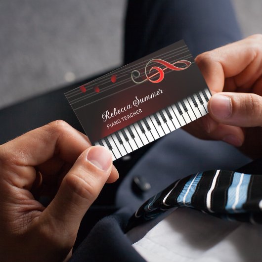 Pianotoetsenbord Visitekaartje