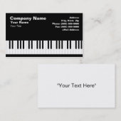 Pianotoetsenbord Visitekaartje (Voorkant / Achterkant)