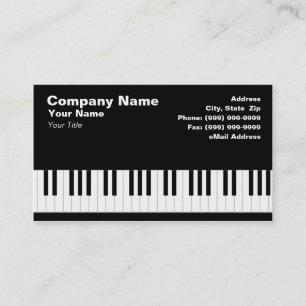 Pianotoetsenbord Visitekaartje