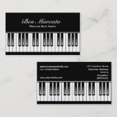 Pianotoetsenbord Visitekaartje (Voorkant / Achterkant)