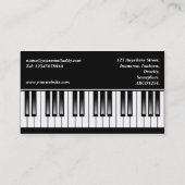 Pianotoetsenbord Visitekaartje (Achterkant)