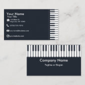 Pianotoetsenbord Visitekaartje (Voorkant / Achterkant)