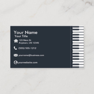 Pianotoetsenbord Visitekaartje