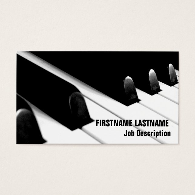 Pianotoetsenbord Visitekaartjes (Voorkant)