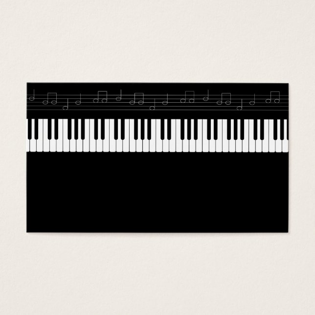 Pianotoetsenbord Visitekaartjes (Voorkant)