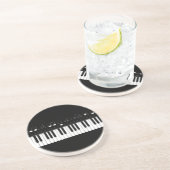 Pianotoetsenbord Zandsteen Onderzetter (Zijkant)