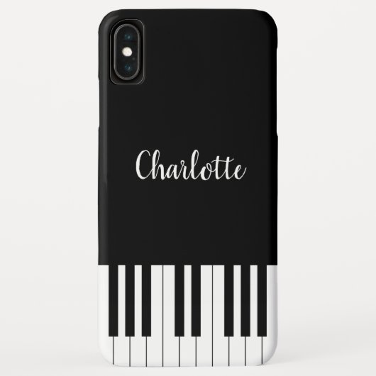 Pianotoetsenbord zwart en witte iPhone XS Max. Hoe Case-Mate iPhone Case (Achterkant)