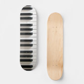 Pianotoetsenbord zwart-wit persoonlijk skateboard (Voorkant)