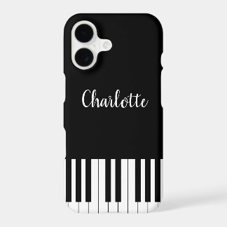 Pianotoetsenbord, zwarte en witte iPhone XR-Hoesje