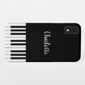 Pianotoetsenbord, zwarte en witte iPhone XR-Hoesje Case-Mate iPhone Case (Achterkant (horizontaal))
