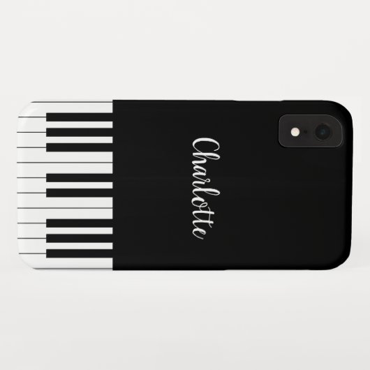 Pianotoetsenbord, zwarte en witte iPhone XR-Hoesje Case-Mate iPhone Case (Achterkant (horizontaal))