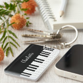 Pianotoetsenbord, zwarte en witte sleutelhanger (Voorkant Rechts)