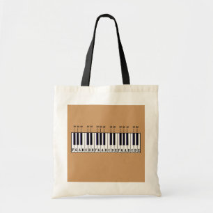 Pianotoetsenborddiagram Tote Bag