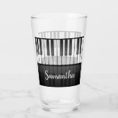 Pianotoetsenbordontwerp Drink glas (Achterkant)