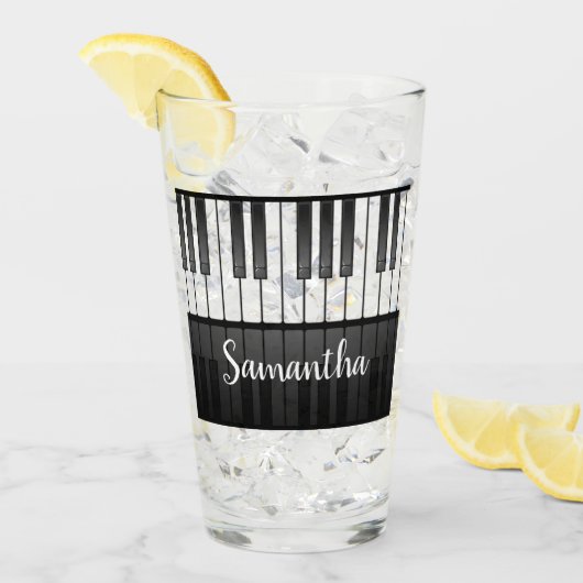 Pianotoetsenbordontwerp Drink glas (Voorkant ijs)