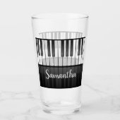 Pianotoetsenbordontwerp Drink glas (Voorkant)