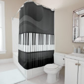 Pianotoetsenbordontwerpgordijn Douchegordijn (In situ)