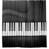Pianotoetsenbordontwerpgordijn Douchegordijn (Voorkant)