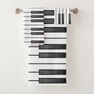 Pianotoetsenbordontwerphanddoekset Bad Handdoek