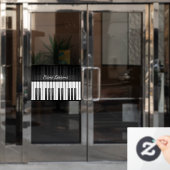 Pianotoetsenbordontwerpvensterkoppeling Raamsticker (Kantoordeur)