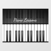 Pianotoetsenbordontwerpvensterkoppeling Raamsticker (Vel)