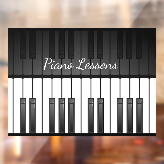 Pianotoetsenbordontwerpvensterkoppeling Raamsticker (Vel 2)