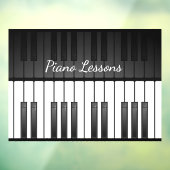 Pianotoetsenbordontwerpvensterkoppeling Raamsticker (Vel 3)