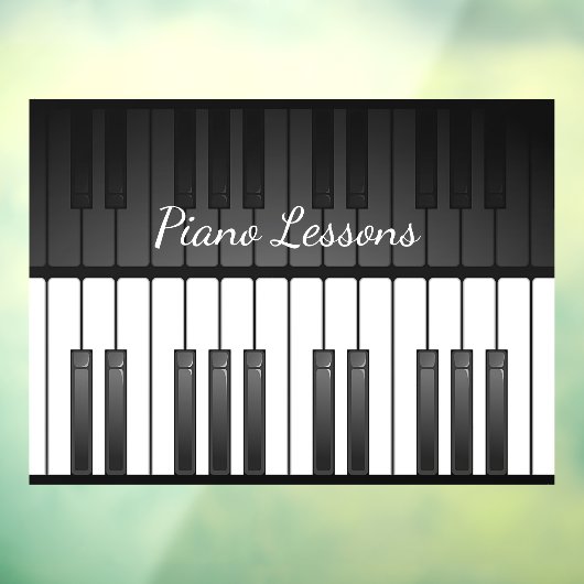 Pianotoetsenbordontwerpvensterkoppeling Raamsticker (Vel 3)