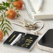 Pianotoetsenbordspelers Vun Muzieknoten Sleutelhanger (Voorkant Rechts)