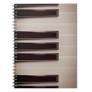 Pianotoetsenbordthema Notitieboek