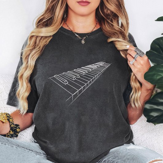 Pianotoetsenlijn Kunst T-shirt