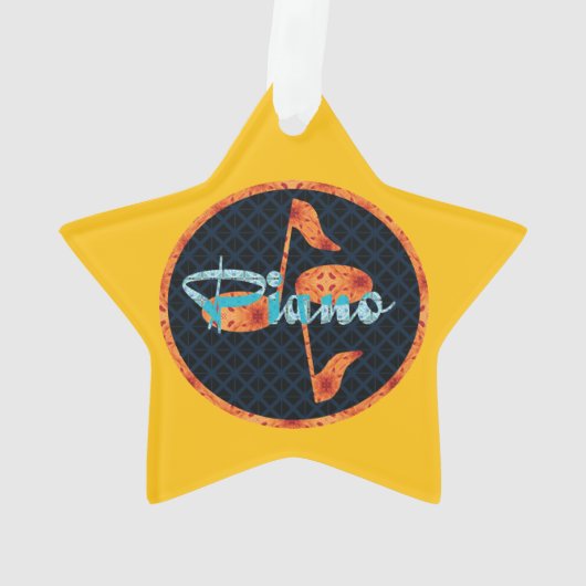 Pianotonen Patroon Cirkel Ornament (achterkant)