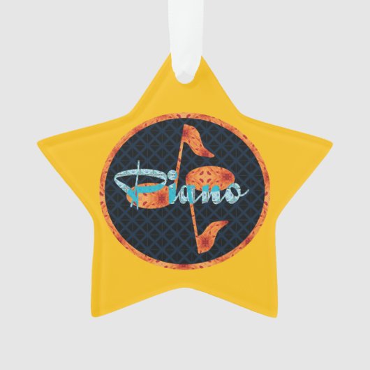 Pianotonen Patroon Cirkel Ornament (voorkant)