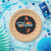 Pianotonen Patroon Cirkel Papieren Bordje (Feest)