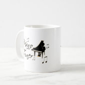 Pianotuner met Brownish Oranje Pedal en Trim Koffiemok (Voorkant links)