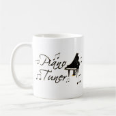 Pianotuner met Brownish Oranje Pedal en Trim Koffiemok (Links)