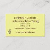 Pianotuner-Visitekaartje Visitekaartje (Achterkant)