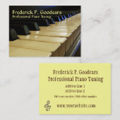 Pianotuner-Visitekaartje Visitekaartje (Voorkant / Achterkant)