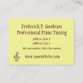 Pianotuner-Visitekaartje Visitekaartje (Achterkant)