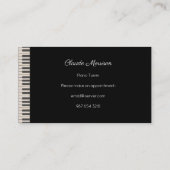 Pianotunnel of andere visitekaartje (Achterkant)