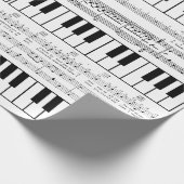 Pianovelmuziek Romantisch omslagpapier Cadeaupapier (Hoek)