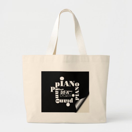 pianozak 5 grote tote bag (Voorkant)
