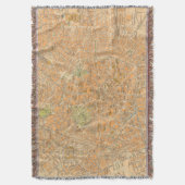 Pianta di Milano - Kaart van Milaan, Italië Deken (Voorkant Verticaal)