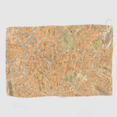 Pianta di Milano - Kaart van Milaan, Italië Golfhanddoek (Horizontaal)