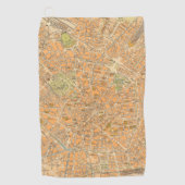 Pianta di Milano - Kaart van Milaan, Italië Golfhanddoek (Voorkant)