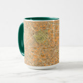 Pianta di Milano - Kaart van Milaan, Italië Mok (Voorkant links)