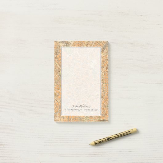 Pianta di Milano - Kaart van Milaan, Italië Post-it® Notes (Op bureau)