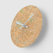 Pianta di Milano - Kaart van Milaan, Italië Ronde Klok (Hoek)