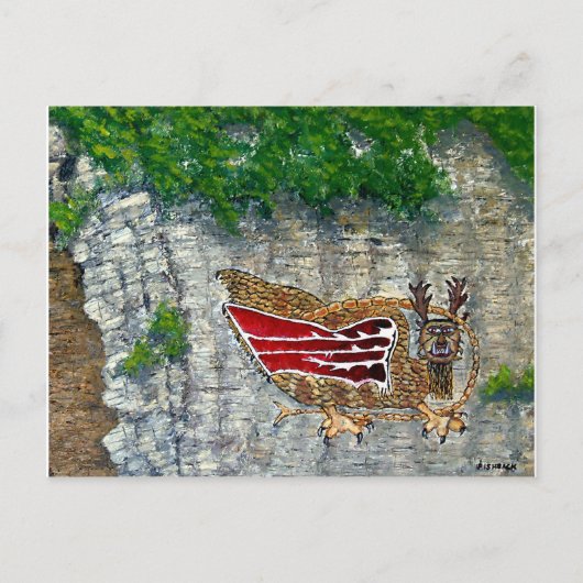 Piasa Bird Illinois Native American Legend Briefkaart (Voorkant)